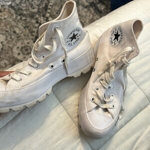 White platform converse